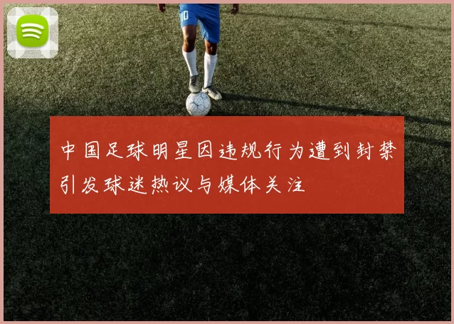 中国足球明星因违规行为遭到封禁引发球迷热议与媒体关注